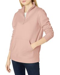 Amazon Essentials - Long-sleeve Lightweight French Terry Fleece Quarter-zip Top fashion-sweatshirts - Lyst