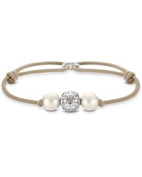 Thomas Sabo - Armband Bead beige 925 Sterlingsilber A2073-170-19-L22V - Lyst