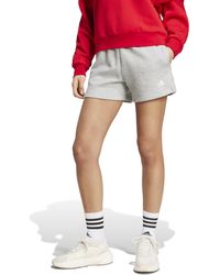 adidas - Essentials Small Logo Fleece Shorts - Lyst