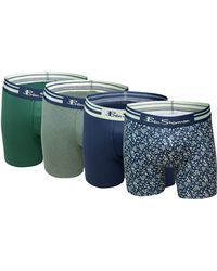 Ben Sherman Mens Underwear Ultra Soft Microfiber Boxer Briefs with Contoured Support Pouch