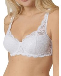 Triumph - Amourette 300 Whp Half Cup Padded Bra White White 36f - Lyst