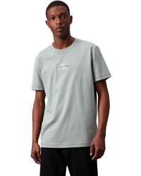 Calvin Klein - Jeans Monologo T-shirt Met Korte Mouwen En Ronde Hals - Lyst