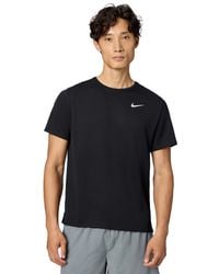 Nike - Dv9315-010 M Nk Df Uv Miler Ss T-shirt Zwart/reflecterend Zilver Maat 2xl-t - Lyst