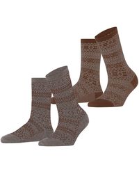 Esprit - Sami Pattern 2-Pack W SO Baumwolle Gemustert 2 Paar Socken - Lyst