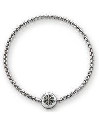Thomas Sabo Bracciale unisex Karma Beads in argento sterling 925 KA0002-001-12 - Metallizzato