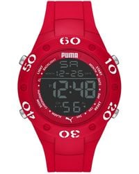 PUMA - Digital Watch With Polyurethane Strap P6037 - Lyst