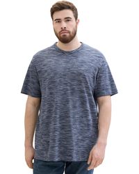 Tom Tailor - Plussize Basic T-Shirt im Spacedye-Style - Lyst