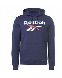 Reebok - Identity french terry big logo hoodie - Lyst