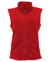 Regatta S/ladies Micro Fleece Bodywarmer / Gilet - Red