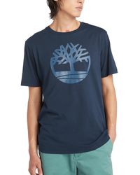 Timberland - Kurzärmliges T-Shirt mit Kennebec River Tree Logo - Lyst