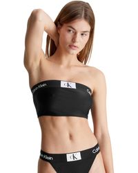 Calvin Klein - Top de Bikini Tipo Bralette para Mujer Longline Bandeau sin Tirantes - Lyst