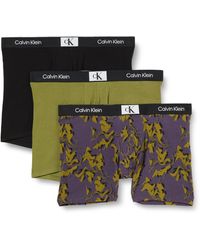 Calvin Klein - Bokserki 3 Szt Krótkie Bokserki Mężczyźni,olv Branch - Lyst