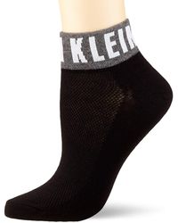 Calvin Klein Cotton Icon Logo Quarter Socks in Black - Lyst