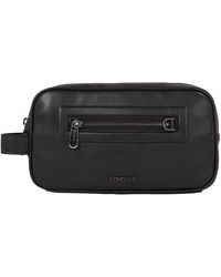 Calvin Klein - Toiletry Bag Elevated Slim Faux Leather Blend - Lyst