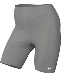 Nike - Dv7797-063 W Nsw Nk Clsc Hr 8in Short Shorts Dk Grey Heather/sail Maat M-t - Lyst