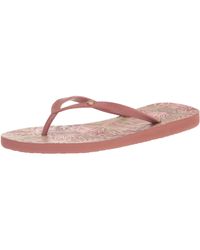 Roxy - Bermuda Print Flat Sandals - Lyst