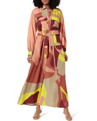 The Drop - Abstract Print Maxi Dress With Utility Belt By @takkunda - Lyst