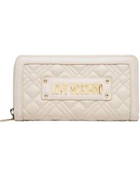Love Moschino - Moschino Ivory Pu Quilted Wallet - Lyst