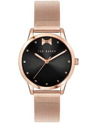 Ted Baker - Fitzrovia Bow Mesh Strap Watch - Lyst