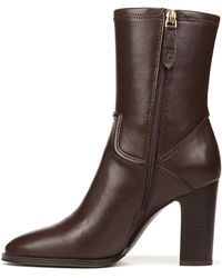 Franco Sarto - S Informa Whit Heeled Bootie Cordovan Brown Smooth 6.5 M - Lyst