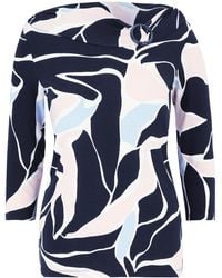 Betty Barclay - Printshirt mit Schnalle Dark Blue-Rosé,48 - Lyst