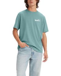 Levi's - Ss Relaxed Fit Tee T-Shirt,Poster Chest Pastel Turquoise,XL - Lyst