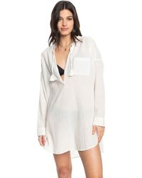 Roxy - Long Sleeve Shirt Dress for - Langärmliges Hemdkleid - Frauen - M - Lyst