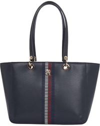 Tommy Hilfiger - TH Chic Tote AW0AW17112DW6 Sac à bandoulière pour femme Bleu foncé - Lyst