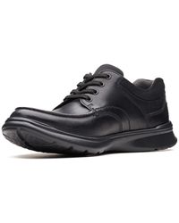 Clarks - Cotrell Edge S Casual Shoes 9 Black Oily Leather - Lyst