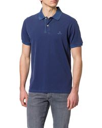 GANT - Sunfaded Rugger Polo Shirt M Blue - Lyst