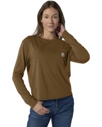 Carhartt - Loose Fit Lightweight Long-sleeve Crewneck Pocket T-shirt - Lyst