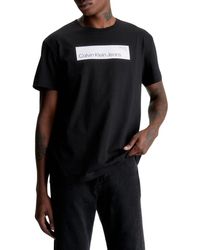 Calvin Klein - Cavin Kein Jeans Hyper Rea Box Ogo Short Seeve T-shirt Back Man - Lyst
