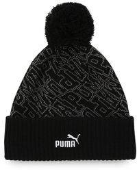 PUMA - Erwachsene ESS Beanie mit Bommel Erwachsener Black - Lyst