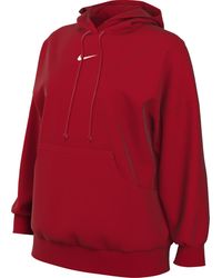 Nike - Hooded Long Sleeve Top W Nsw Phnx Flc Os Po Hoodie - Lyst