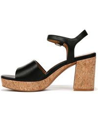 Naturalizer - S Lilly Ankle Strap Platform Sandal Black Smooth 11 W - Lyst