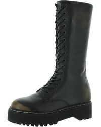 Steve Madden - Benson Leather Distressed Combat & Lace-up Boots - Lyst