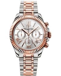 Thomas Sabo - Watch Divine Chrono Chronograph Rose Gold Silver Quartz Stainless Steel Wa0221-272-201-38 Mm - Lyst