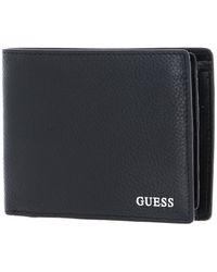 Guess - Riviera Billfold Wallet With Coinpocket Black - Lyst