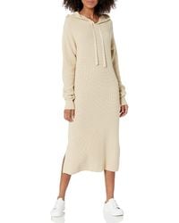 The Drop - Claudia kuscheliges Pullover-Midikleid mit Kapuze - Lyst