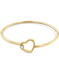 Tommy Hilfiger - Jewelry 2780755 Gold Plated With Crystal Hearts Bangle - Lyst