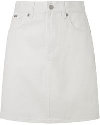 Pepe Jeans - Mini Skirt Hw Coated - Lyst