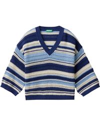 Benetton - Sweater V-neck M/l 1093e4015 - Lyst