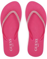 Guess - Infradito donna strass E5GZ05BB00F F45D fucsia 37/38 - Lyst