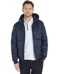 Tommy Hilfiger - Mix Quilt Gerecycled Hooded Jas - Lyst