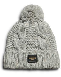 Superdry - Cable Knit Beanie Hat Baseball Cap - Lyst