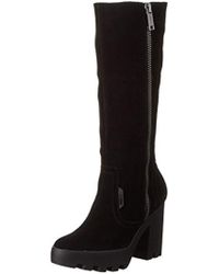 Calvin Klein - Sam Suede, Stivali Alti con Imbottitura Leggera Donna - Nero