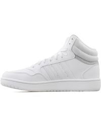adidas - Hoops 3.0 Mid Sneaker,ftwr White/ftwr White/dash Grey,39 1/3 Eu - Lyst