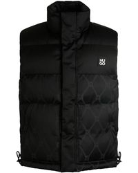 HUGO - S Baltino2411 Signature-jacquard Gilet With Water-repellent Finish - Lyst