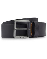 BOSS - Cinturón de piel con logo grabado en la hebilla - Lyst