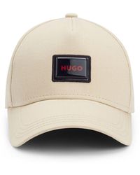 HUGO - S Jude-sl Cotton-twill Cap With Logo Patch - Lyst